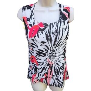 Sassy Doll Creations Women's Tank Top Size 3x Smocked‎ Floral Pattern Pink